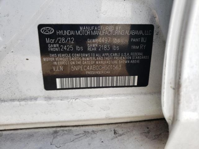 Photo 11 VIN: 5NPEC4AB0CH501563 - HYUNDAI SONATA SE 