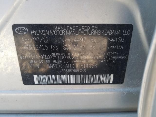 Photo 9 VIN: 5NPEC4AB0DH514976 - HYUNDAI SONATA SE 