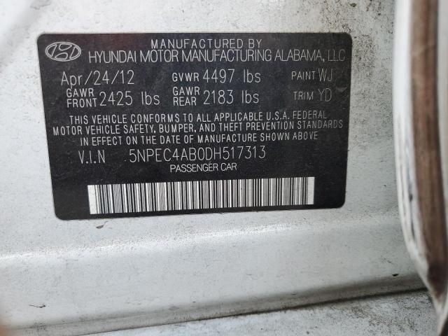 Photo 12 VIN: 5NPEC4AB0DH517313 - HYUNDAI SONATA SE 