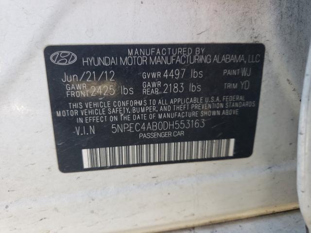 Photo 9 VIN: 5NPEC4AB0DH553163 - HYUNDAI SONATA SE 