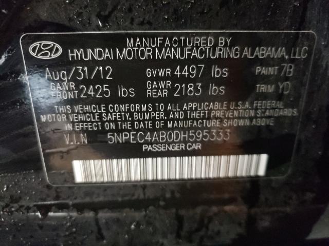 Photo 9 VIN: 5NPEC4AB0DH595333 - HYUNDAI SONATA SE 