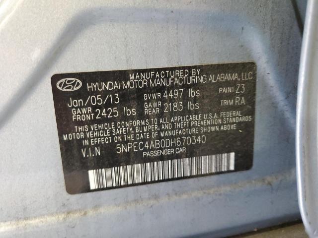 Photo 11 VIN: 5NPEC4AB0DH670340 - HYUNDAI SONATA SE 