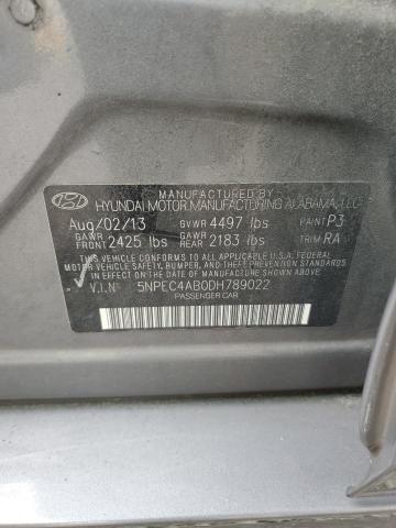 Photo 11 VIN: 5NPEC4AB0DH789022 - HYUNDAI SONATA 