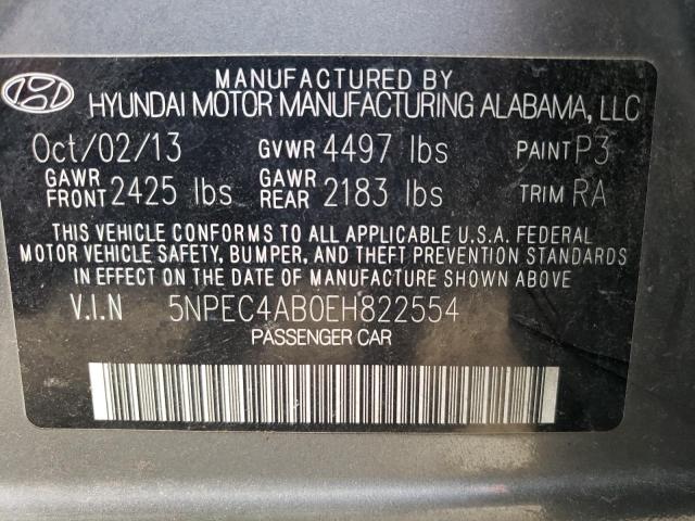 Photo 11 VIN: 5NPEC4AB0EH822554 - HYUNDAI SONATA SE 