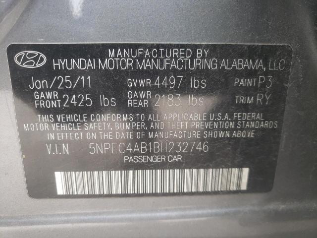 Photo 11 VIN: 5NPEC4AB1BH232746 - HYUNDAI SONATA SE 