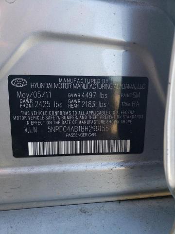 Photo 11 VIN: 5NPEC4AB1BH296155 - HYUNDAI SONATA SE 