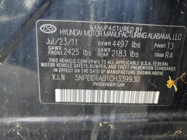 Photo 11 VIN: 5NPEC4AB1CH339930 - HYUNDAI SONATA 