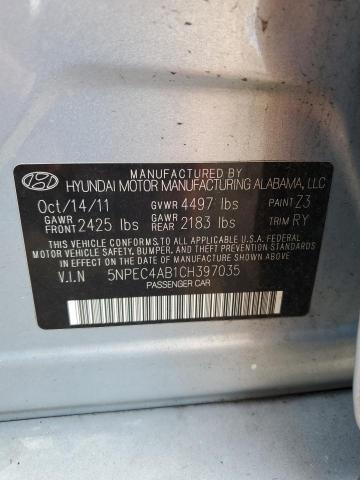 Photo 11 VIN: 5NPEC4AB1CH397035 - HYUNDAI SONATA SE 