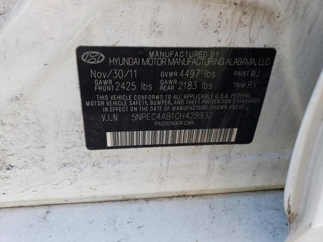 Photo 11 VIN: 5NPEC4AB1CH428932 - HYUNDAI SONATA 