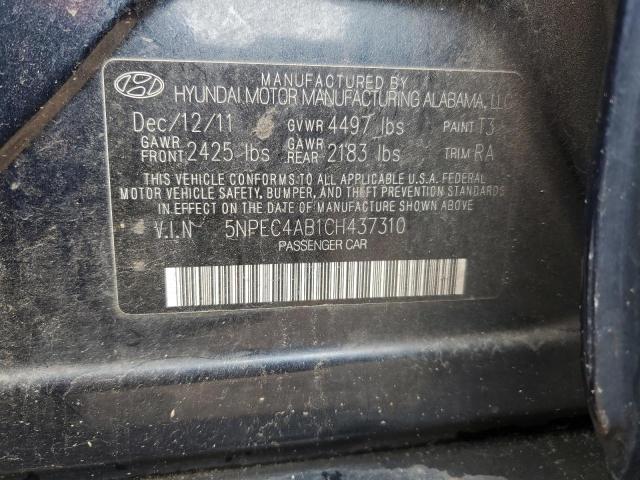 Photo 11 VIN: 5NPEC4AB1CH437310 - HYUNDAI SONATA 