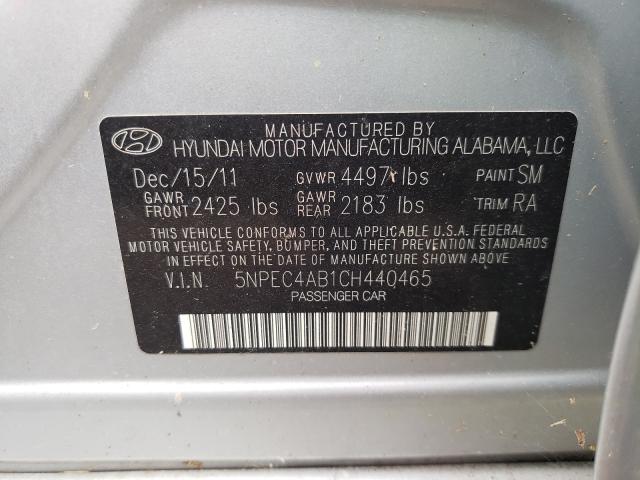 Photo 9 VIN: 5NPEC4AB1CH440465 - HYUNDAI SONATA SE 