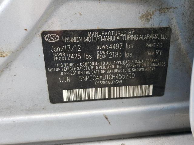 Photo 12 VIN: 5NPEC4AB1CH455290 - HYUNDAI SONATA 