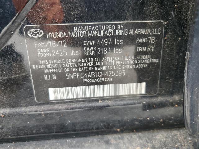 Photo 11 VIN: 5NPEC4AB1CH475393 - HYUNDAI SONATA SE 