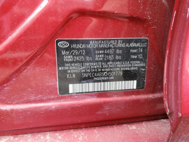 Photo 11 VIN: 5NPEC4AB1CH501779 - HYUNDAI SONATA SE 