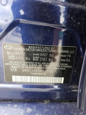 Photo 11 VIN: 5NPEC4AB1DH535156 - HYUNDAI SONATA SE 