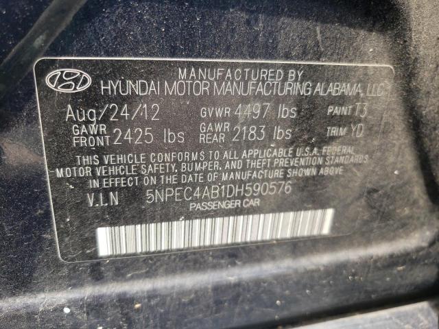 Photo 9 VIN: 5NPEC4AB1DH590576 - HYUNDAI SONATA SE 