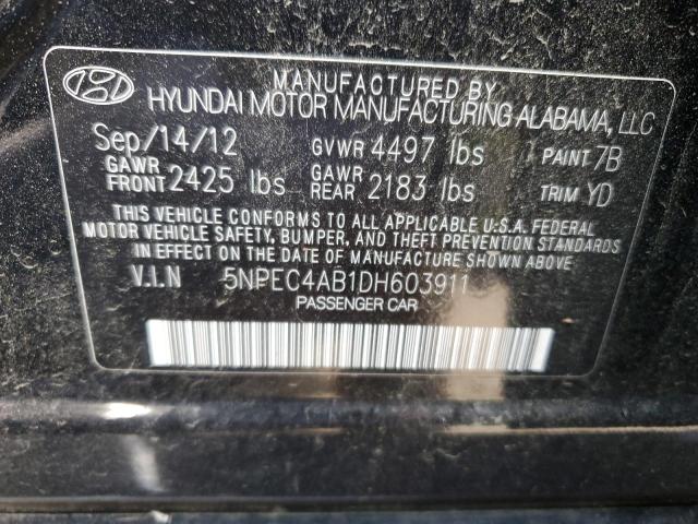 Photo 11 VIN: 5NPEC4AB1DH603911 - HYUNDAI SONATA SE 