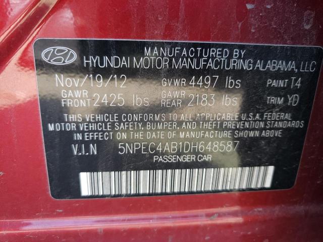 Photo 9 VIN: 5NPEC4AB1DH648587 - HYUNDAI SONATA SE 