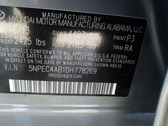 Photo 9 VIN: 5NPEC4AB1DH778269 - HYUNDAI SONATA SE 