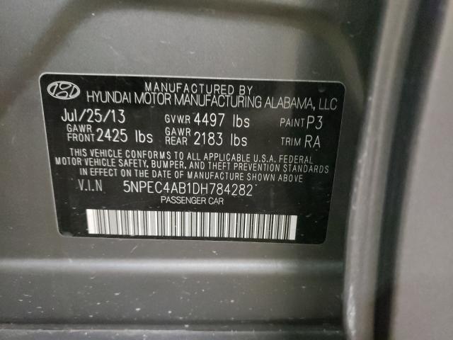 Photo 9 VIN: 5NPEC4AB1DH784282 - HYUNDAI SONATA SE 