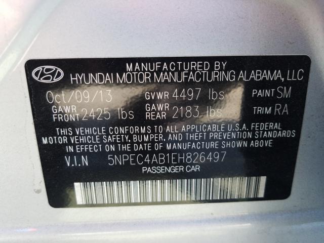 Photo 9 VIN: 5NPEC4AB1EH826497 - HYUNDAI SONATA SE 