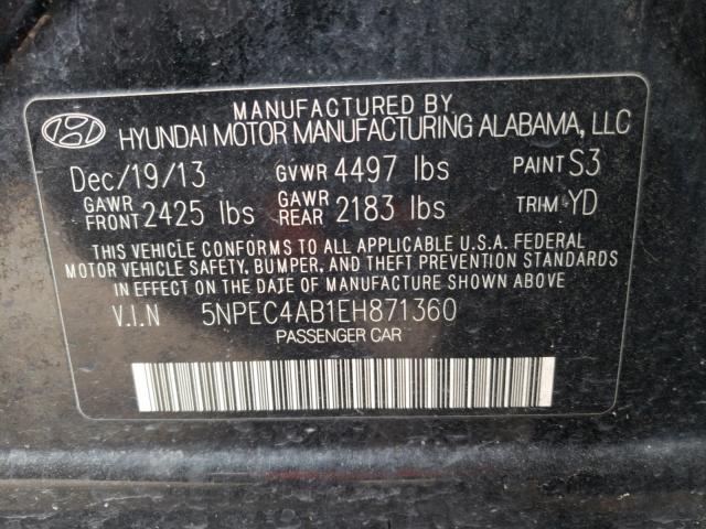 Photo 9 VIN: 5NPEC4AB1EH871360 - HYUNDAI SONATA SE 