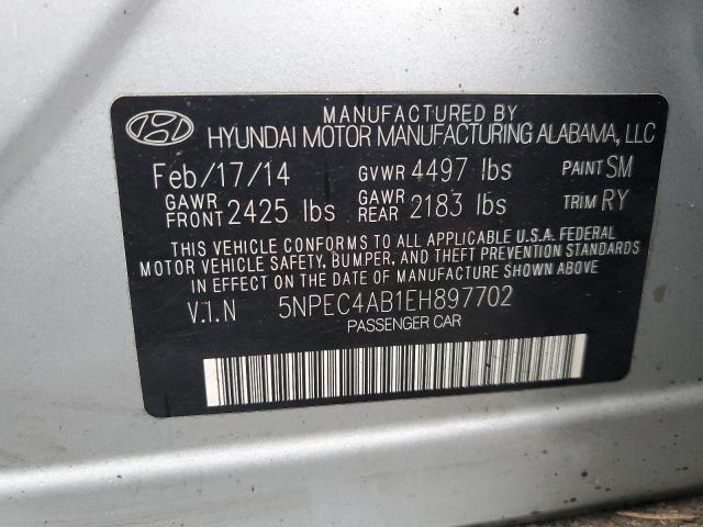 Photo 11 VIN: 5NPEC4AB1EH897702 - HYUNDAI SONATA SE 