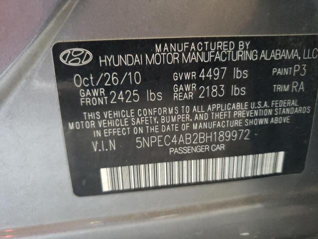 Photo 11 VIN: 5NPEC4AB2BH189972 - HYUNDAI SONATA SE 