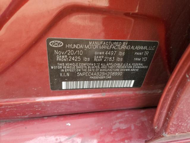 Photo 11 VIN: 5NPEC4AB2BH208990 - HYUNDAI SONATA SE 