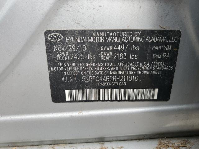 Photo 11 VIN: 5NPEC4AB2BH211016 - HYUNDAI SONATA SE 