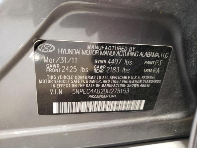 Photo 11 VIN: 5NPEC4AB2BH275153 - HYUNDAI SONATA 