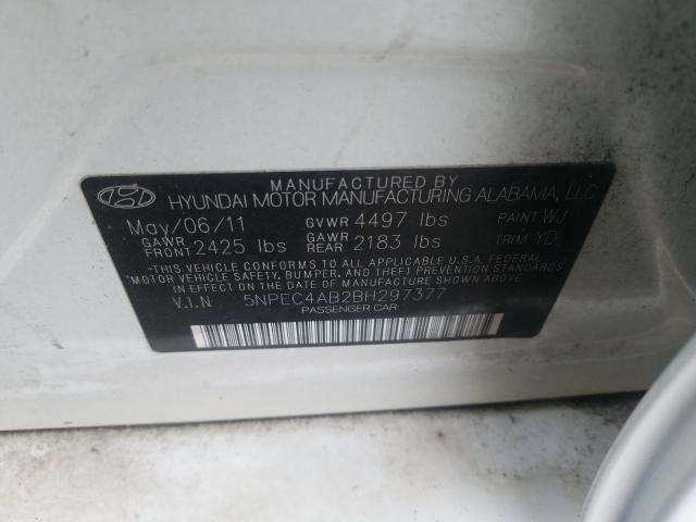 Photo 9 VIN: 5NPEC4AB2BH297377 - HYUNDAI SONATA SE 