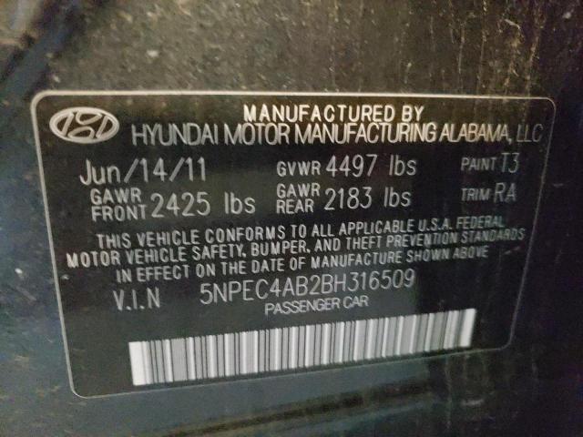 Photo 9 VIN: 5NPEC4AB2BH316509 - HYUNDAI SONATA SE 