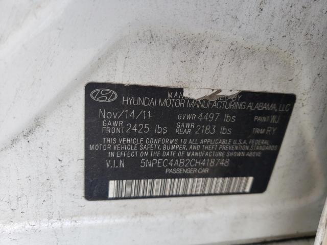 Photo 9 VIN: 5NPEC4AB2CH418748 - HYUNDAI SONATA SE 