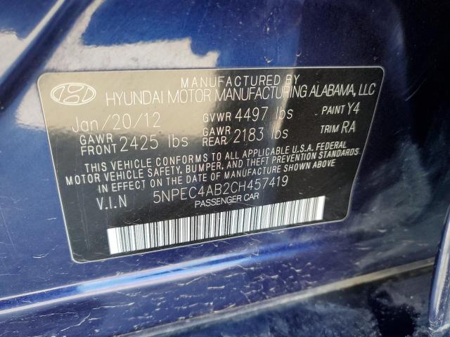 Photo 11 VIN: 5NPEC4AB2CH457419 - HYUNDAI SONATA 