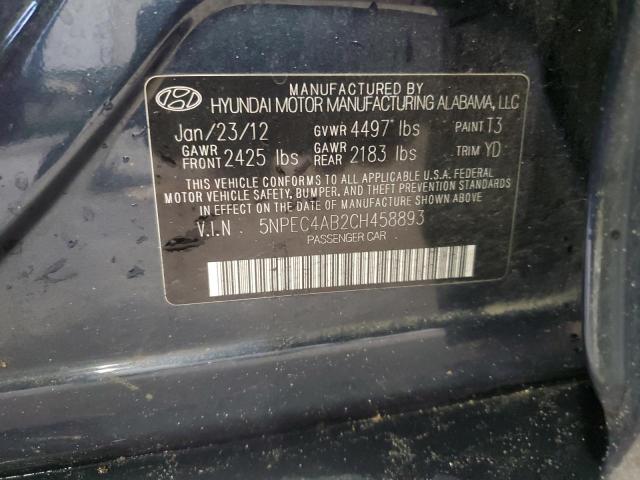 Photo 11 VIN: 5NPEC4AB2CH458893 - HYUNDAI SONATA SE 