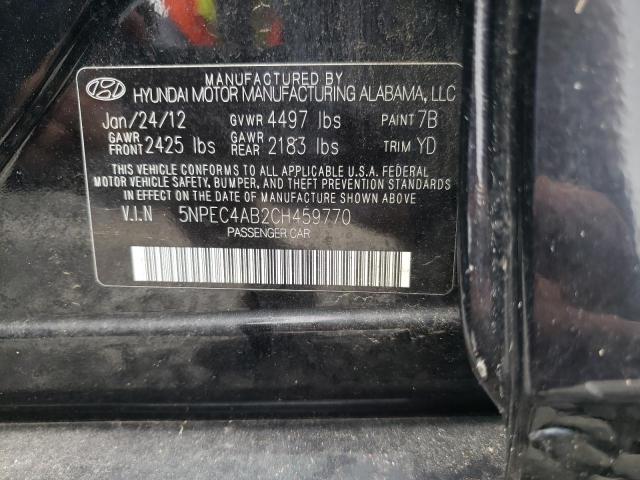 Photo 9 VIN: 5NPEC4AB2CH459770 - HYUNDAI SONATA SE 