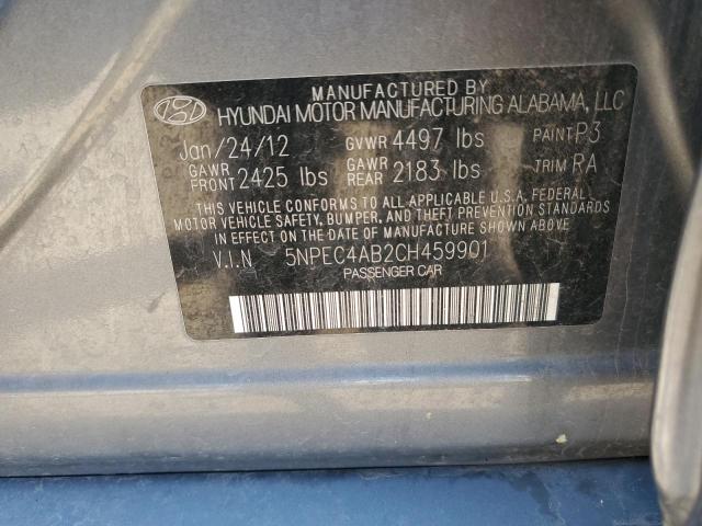 Photo 11 VIN: 5NPEC4AB2CH459901 - HYUNDAI SONATA SE 