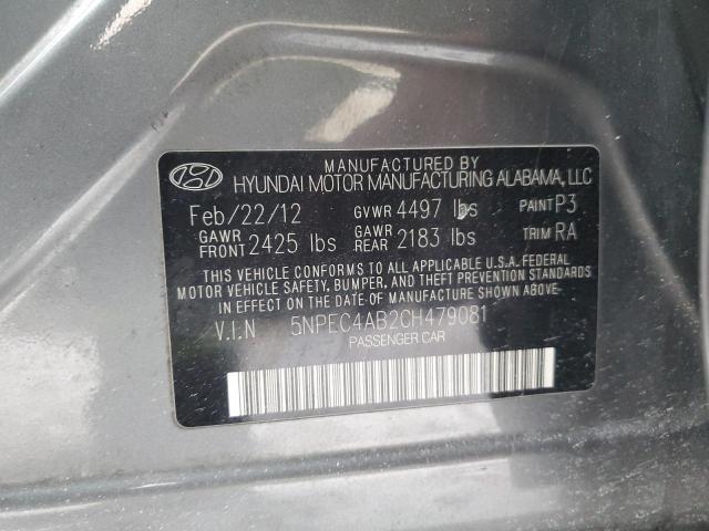 Photo 11 VIN: 5NPEC4AB2CH479081 - HYUNDAI SONATA 