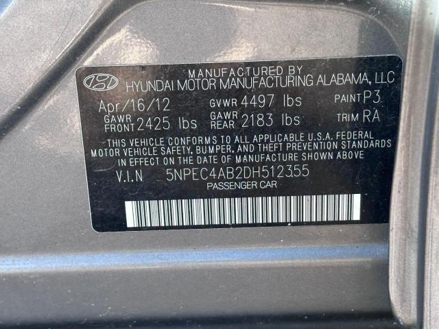 Photo 9 VIN: 5NPEC4AB2DH512355 - HYUNDAI SONATA SE 