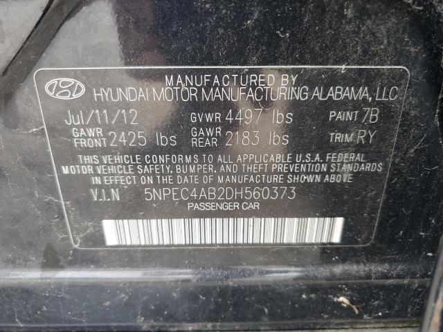 Photo 11 VIN: 5NPEC4AB2DH560373 - HYUNDAI SONATA SE 