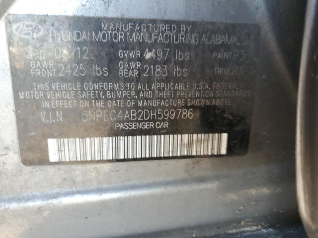 Photo 11 VIN: 5NPEC4AB2DH599786 - HYUNDAI SONATA 