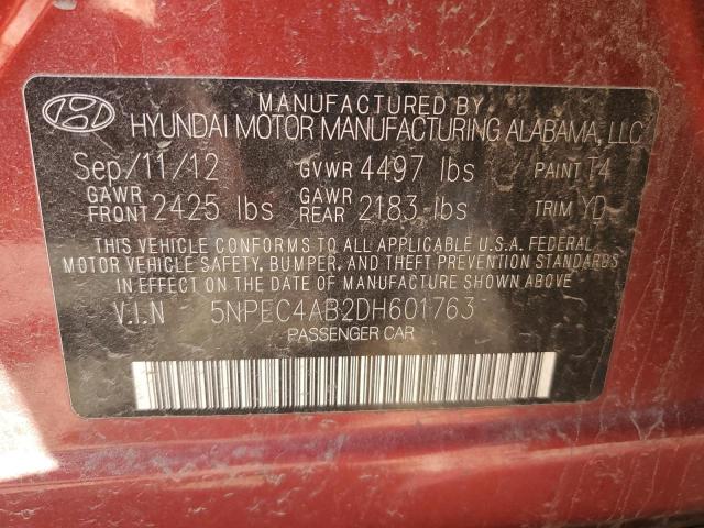 Photo 11 VIN: 5NPEC4AB2DH601763 - HYUNDAI SONATA SE 