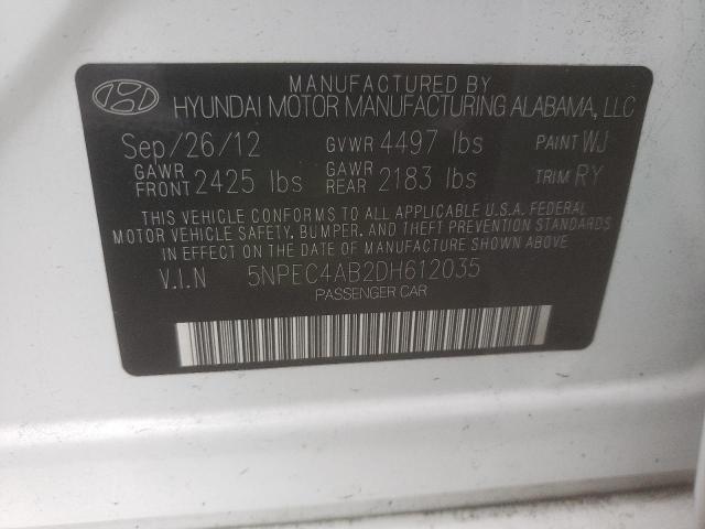 Photo 9 VIN: 5NPEC4AB2DH612035 - HYUNDAI SONATA SE 