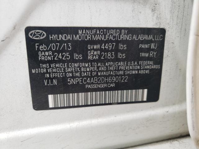 Photo 9 VIN: 5NPEC4AB2DH690122 - HYUNDAI SONATA 