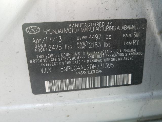 Photo 9 VIN: 5NPEC4AB2DH731395 - HYUNDAI SONATA SE 