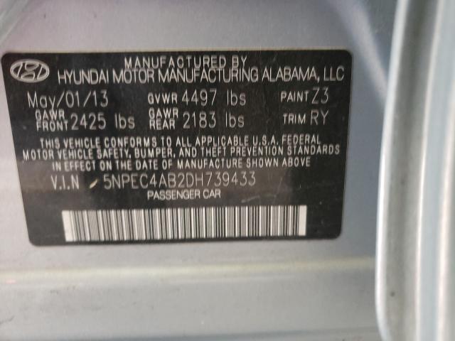 Photo 9 VIN: 5NPEC4AB2DH739433 - HYUNDAI SONATA SE 