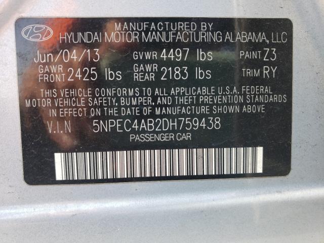 Photo 9 VIN: 5NPEC4AB2DH759438 - HYUNDAI SONATA SE 