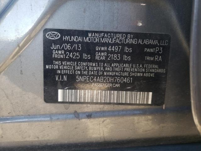 Photo 9 VIN: 5NPEC4AB2DH760461 - HYUNDAI SONATA SE 