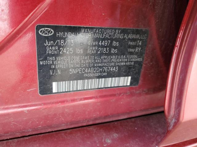 Photo 11 VIN: 5NPEC4AB2DH767443 - HYUNDAI SONATA 